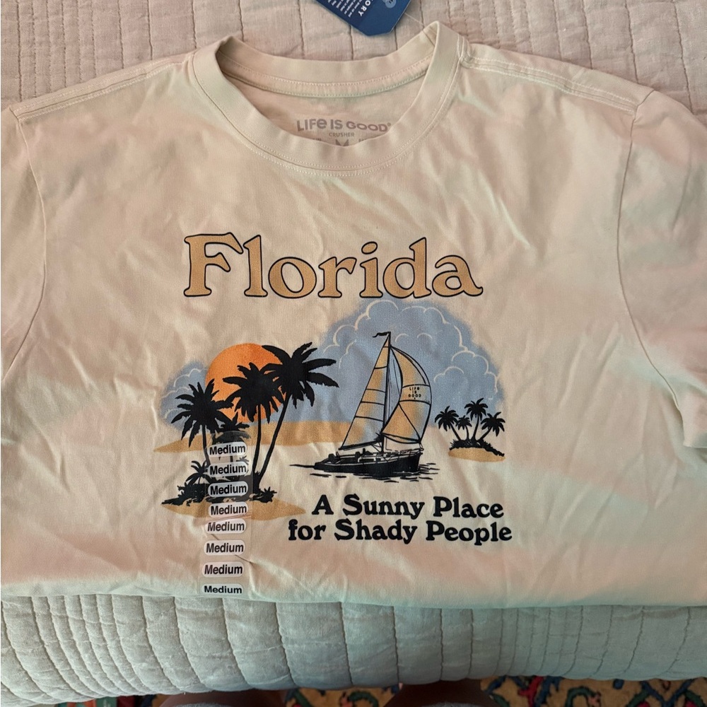 Life Is Good Cream Graphic Tee